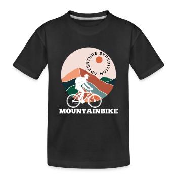Mountain Bike Adventure Expedition - Kids' Premium Organic T-Shirt - black - Front