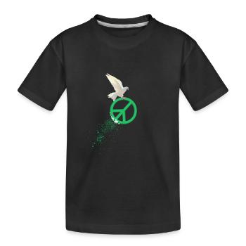 Peace - Kids' Premium Organic T-Shirt - black - Front