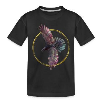 Crow - Kids' Premium Organic T-Shirt - black - Front