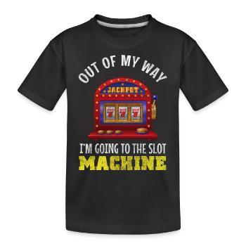 Slot Machine Money Lucky Rail Gambling Addiction - T-shirt bio Premium Enfant - noir - Devant