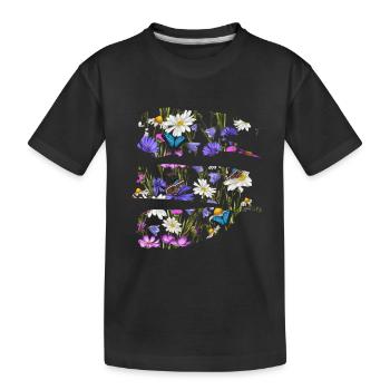 Spring Flowers - Spring Awakening - Kids' Premium Organic T-Shirt - black - Front