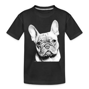 Chiens bouledogue chien propriétaire de chien propriétaire de chien propriétaire de chien - T-shirt bio Premium Enfant - noir - Devant