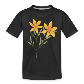 Florist Blume Pflanze Natur Gärtner - Kinder Premium Bio T-Shirt - Schwarz - Vorne