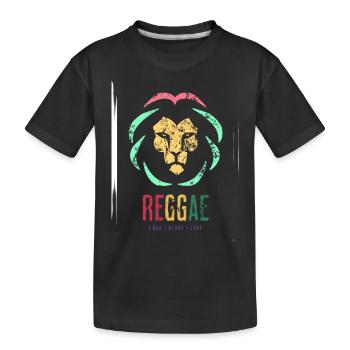 Reggae le Lion - T-shirt bio Premium Enfant - noir - Devant