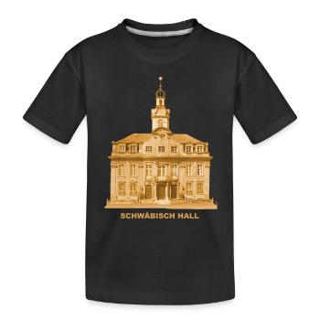 Schwäbisch Hall Town Hall Baden-Württemberg - Kids' Premium Organic T-Shirt - black - Front