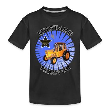 Le tracteur moutarde - T-shirt bio Premium Enfant - noir - Devant
