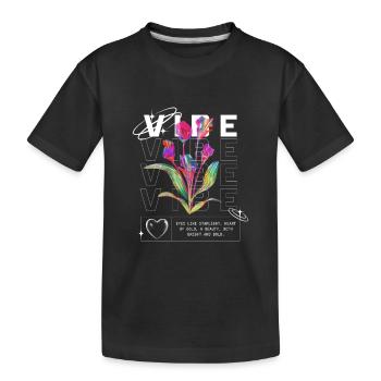 Sie hat eine Stimmung - Kinder Premium Bio T-Shirt - Schwarz - Vorne
