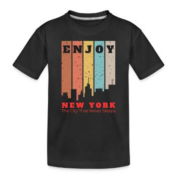 New York The City That Never Sleeps - Kinder Premium Bio T-Shirt - Schwarz - Vorne