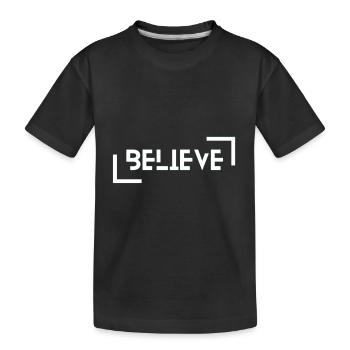 Belive - Kinder Premium Bio T-Shirt - Schwarz - Vorne