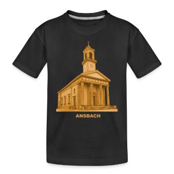 Ansbach, St. Ludwig's Church, Middle Franconia, Bavaria - Kids' Premium Organic T-Shirt - black - Front