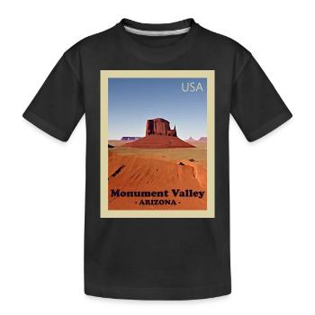Parc national de la Vallée des Monuments - T-shirt bio Premium Enfant - noir - Devant