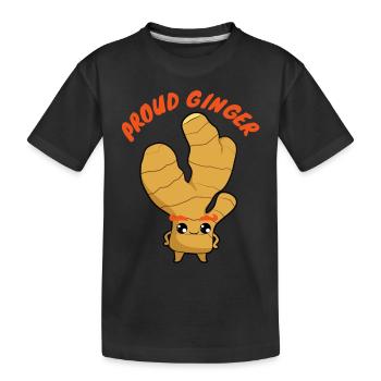 Fier gingembre - un design pour célébrer les cheveux roux - T-shirt bio Premium Enfant - noir - Devant