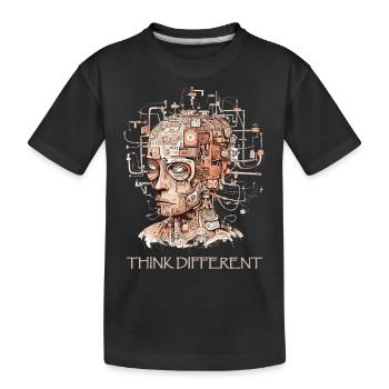 Anders denken - Kinder Premium Bio T-Shirt - Schwarz - Vorne