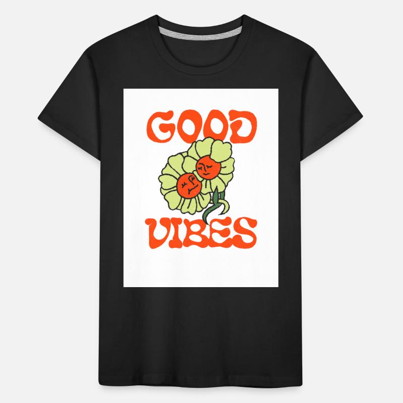 Orange Light Green Typecentric Psychedelic Kinder Premium Bio T-Shirt