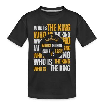 Qui le Roi ? - T-shirt bio Premium Enfant - noir - Devant