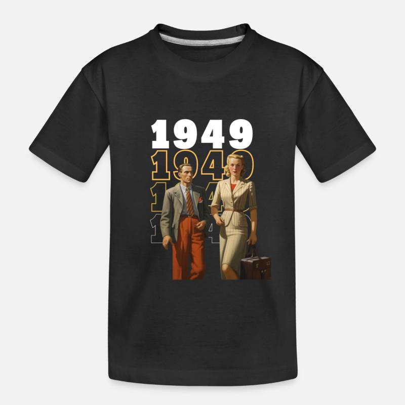 1949 Naissance - T-shirt bio Premium Enfant - noir
