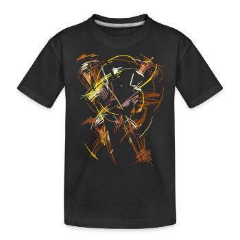 Mystical Abstract - Kids' Premium Organic T-Shirt - black - Front