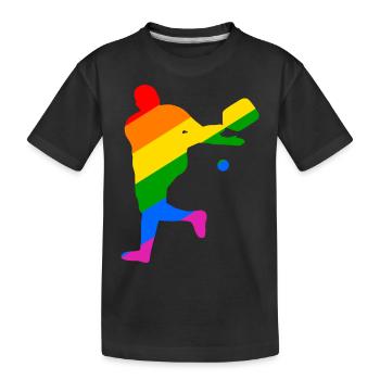 LGBTQIA+ Pickleball - Kinder Premium Bio T-Shirt - Schwarz - Vorne