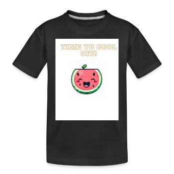 Pastèque Kawaii - T-shirt bio Premium Enfant - noir - Devant