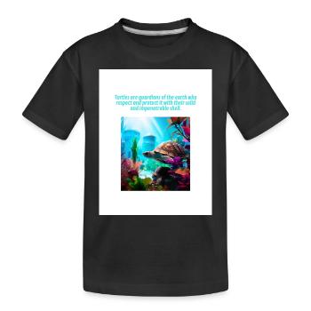 Traum-Schildkröten - Kinder Premium Bio T-Shirt - Schwarz - Vorne