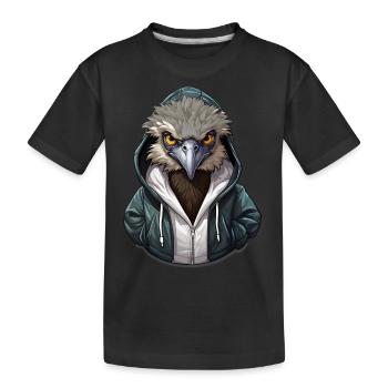 Cool Emu en vêtements décontractés - T-shirt bio Premium Enfant - noir - Devant