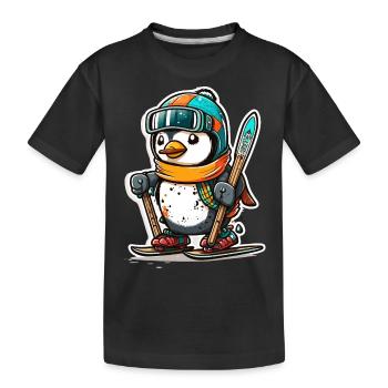 Kühle Abfahrt - Kinder Premium Bio T-Shirt - Schwarz - Vorne
