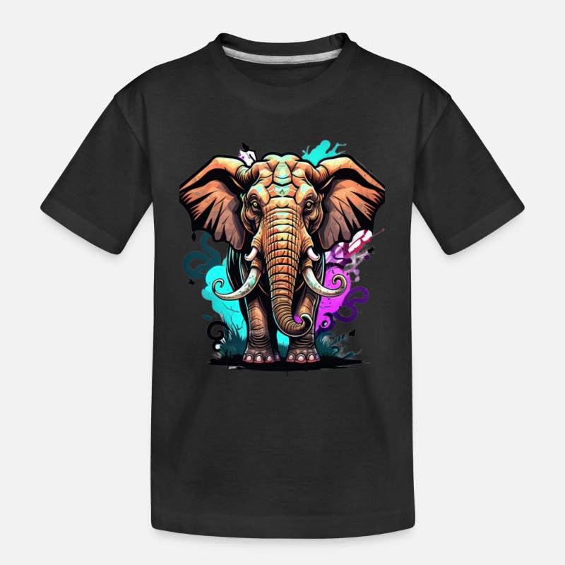 Graffiti éléphant - T-shirt bio Premium Enfant - noir