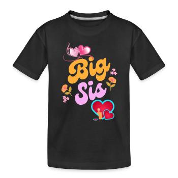 Big Sis - Kinder Premium Bio T-Shirt - Schwarz - Vorne