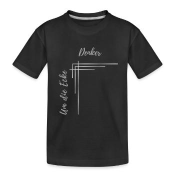 Penseurs du coin de la rue - T-shirt bio Premium Enfant - noir - Devant