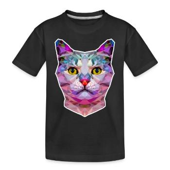 ORIGAMI KATZE - Kinder Premium Bio T-Shirt - Schwarz - Vorne