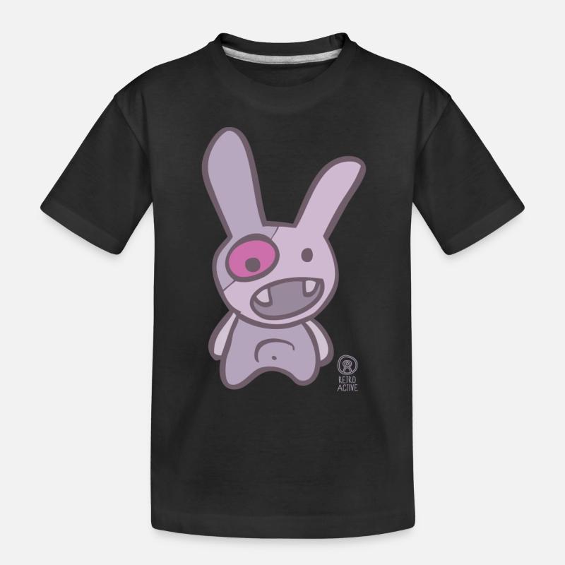 "rabbit" - Kleines MONSTER (Hase) - Kinder Premium Bio T-Shirt - Schwarz