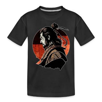 Warrior's Grace samurai - Kids' Premium Organic T-Shirt - black - Front