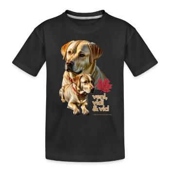 2 Labrador Retriever auf Shirt's - Kleidung - Kinder Premium Bio T-Shirt - Schwarz - Vorne