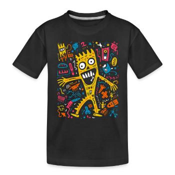 Le hurleur mélodique de Moon - T-shirt bio Premium Enfant - noir - Devant