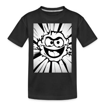 Crazy Smile - Kids' Premium Organic T-Shirt - black - Front