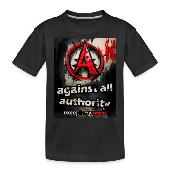 contre toute autorité, sauf ma mère - T-shirt bio Premium Enfant - noir - Devant