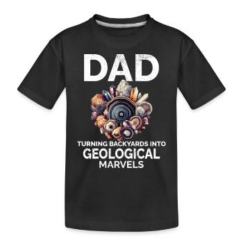 Fels Sammeln Papa Edelstein Sammler Geologe - Kinder Premium Bio T-Shirt - Schwarz - Vorne