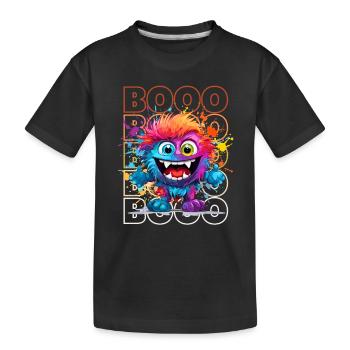 Chibi Pitch & Booo! Entzückendes Teufels-T-Shirt! - Kinder Premium Bio T-Shirt - Schwarz - Vorne