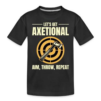 Axe axe de lancer Bullseye Aim Throw Repeat - T-shirt bio Premium Enfant - noir - Devant