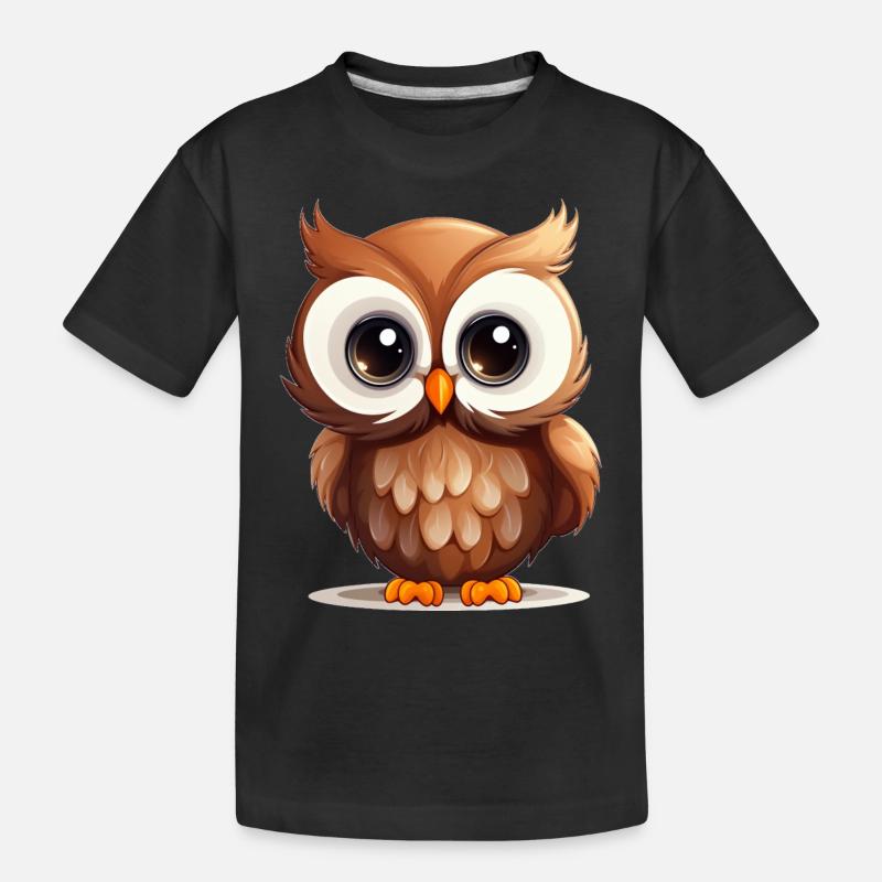 Hibou mignon - T-shirt bio Premium Enfant - noir