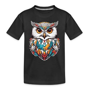 Harfang des neiges - T-shirt bio Premium Enfant - noir - Devant