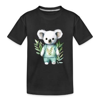 Eucalyptus Dreamer : T-shirt Koala - T-shirt bio Premium Enfant - noir - Devant