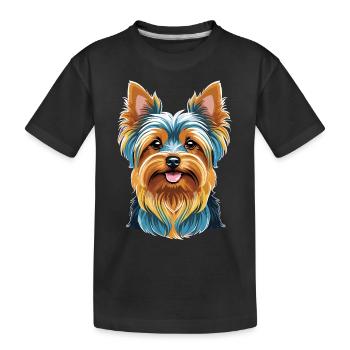 Yorkshire Terrier - T-shirt bio Premium Enfant - noir - Devant