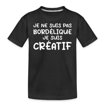 Humour Bordélique Créatif - T-shirt bio Premium Enfant - noir - Devant