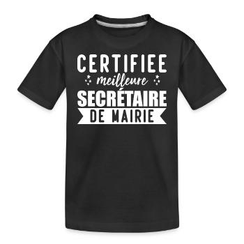 Secrétaire de mairie cadeau pour secrétaire - T-shirt bio Premium Enfant - noir - Devant