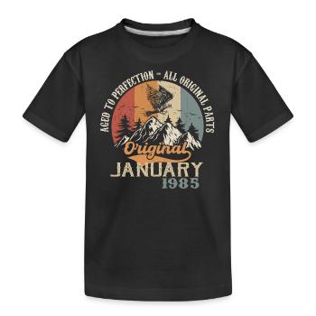 39 Jahre Großartigkeit seit Januar 1985 - Kinder Premium Bio T-Shirt - Schwarz - Vorne