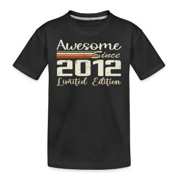 Anniversaire 12 Ans Millésime 2012 Cadeau 2012 - T-shirt bio Premium Enfant - noir - Devant
