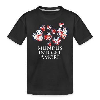 Mundus Indiget Amore E 260 - T-shirt bio Premium Enfant - noir - Devant