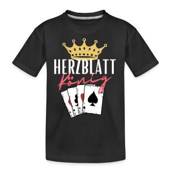 Sweetheart King - Kids' Premium Organic T-Shirt - black - Front
