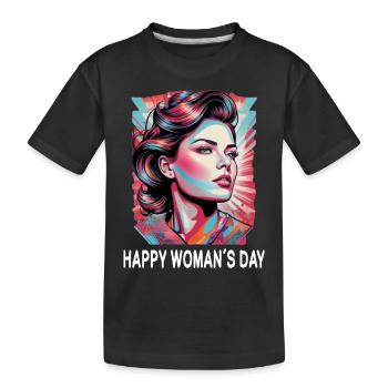 Journée internationale de la femme - T-shirt bio Premium Enfant - noir - Devant